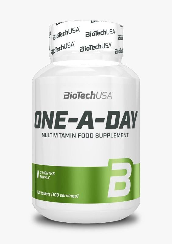 BioTechUSA One-A-Day Tablets – Daily Multivitamin Supplement for Immune Support & Energy | 100 Tablets (3-Month Supply)